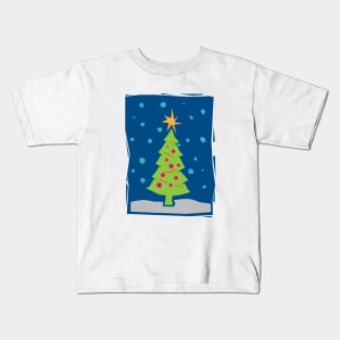 Chistmas Tree - Paper Cut - Clean Kids T-Shirt